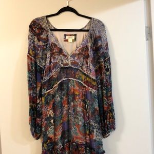 Mauve Printed maxi-dress